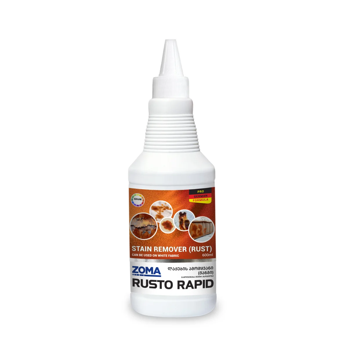 Zoma Rusto Rapid - ლაქების ამომყვანი (ჟანგი) - 600მლ, ZR0600